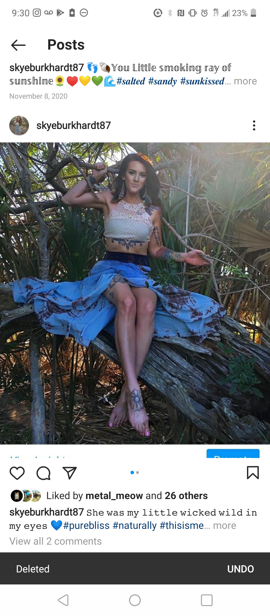 Skye Burkhardt Barefoot