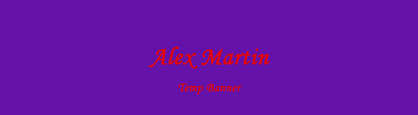 Alex Martin profile banner