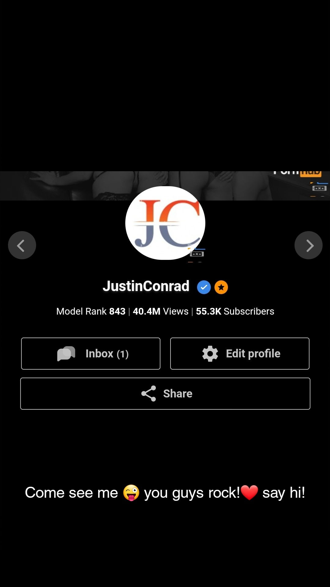 JustinConradFromPornhub profile banner