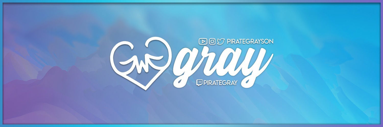 Gray profile banner