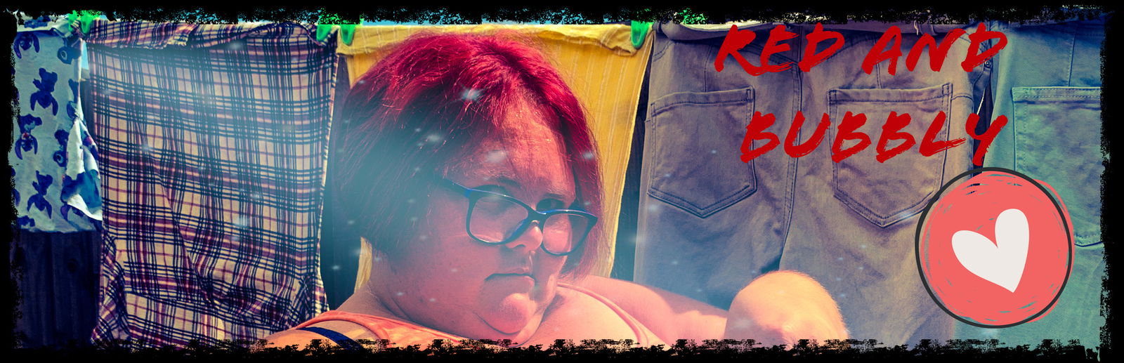 Red and Bubbly BBW profile banner