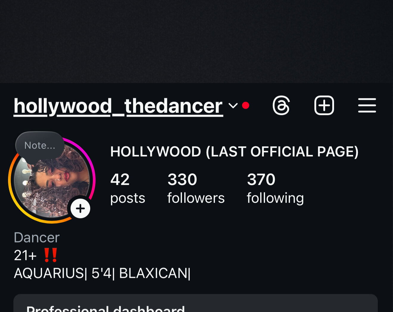 Hollywood profile banner