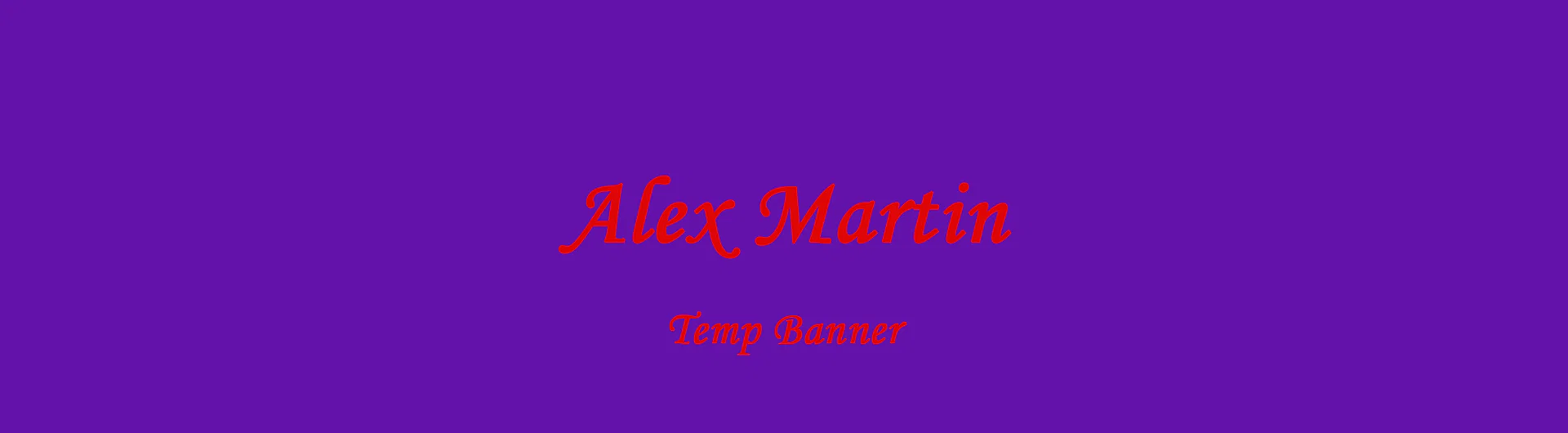 Alex Martin profile banner
