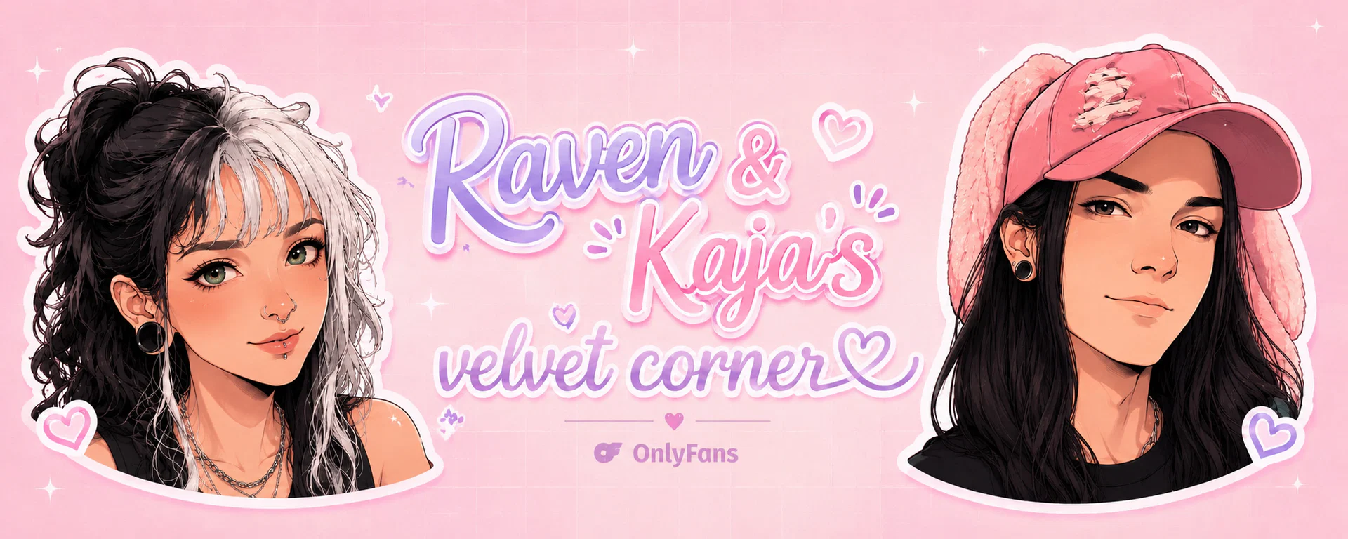 Raven & Kaja’s velvet corner profile banner