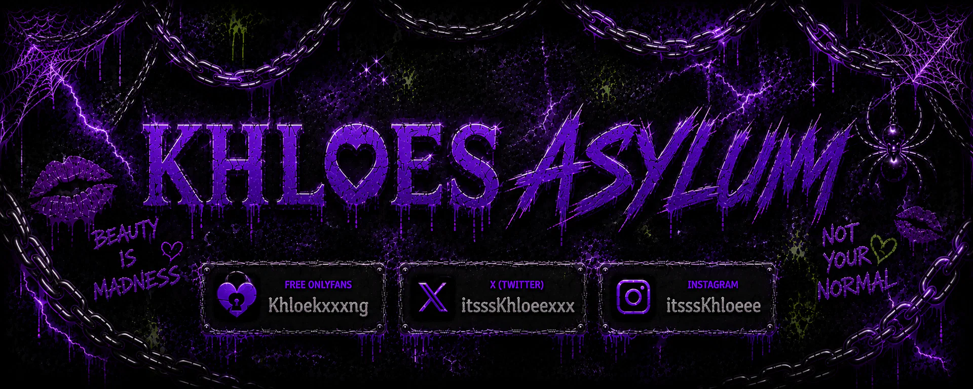 Khloe’s Asylum✨⛓️🤪 profile banner