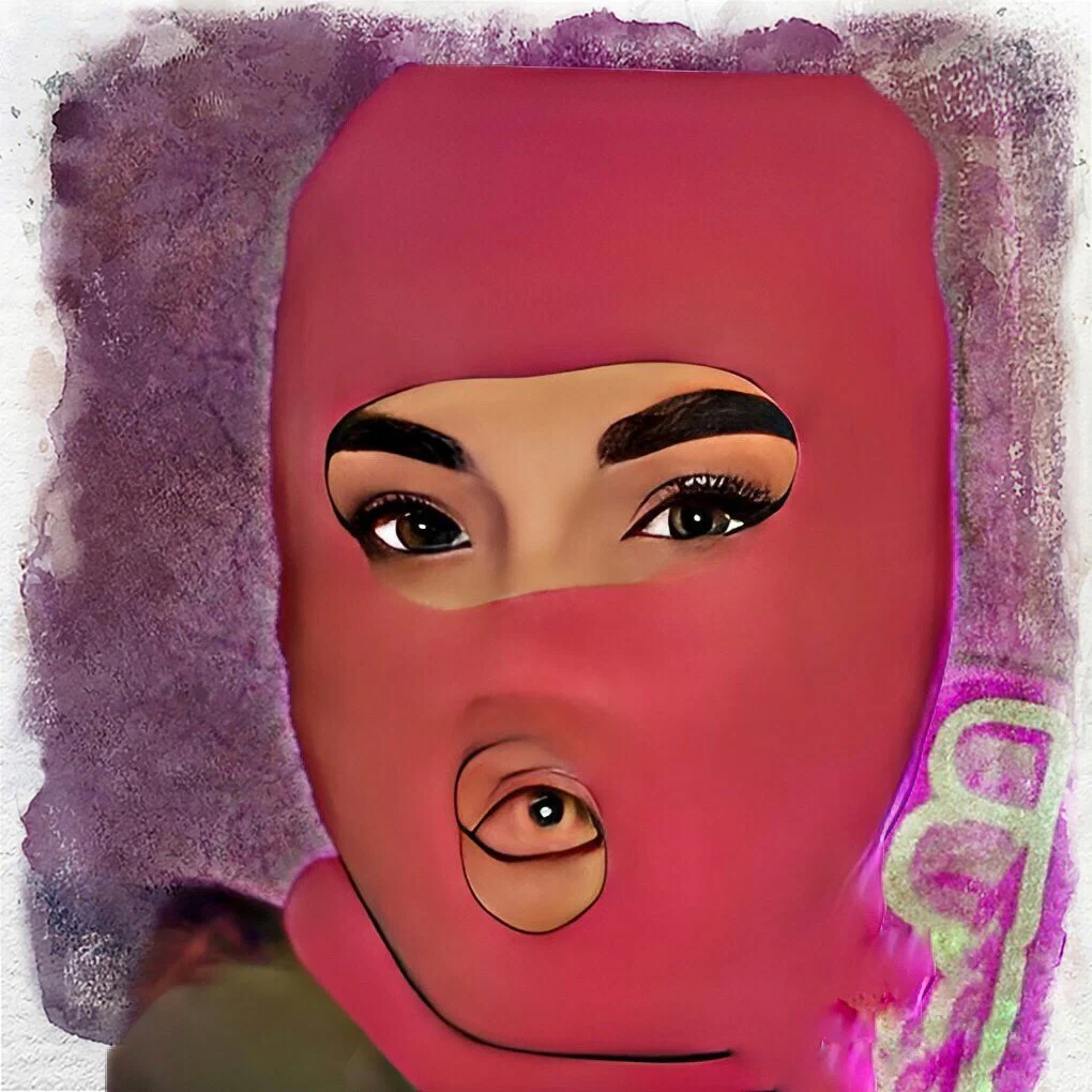 Juicy girl in balaclava🥰🔥
