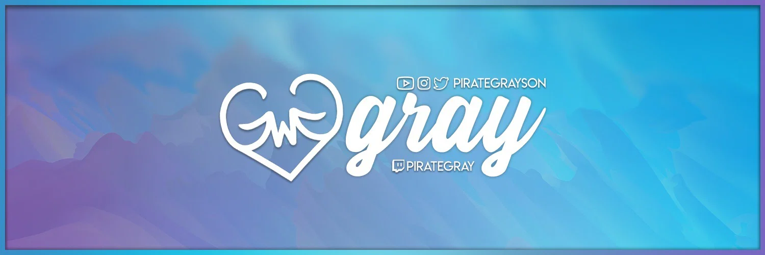 Gray profile banner