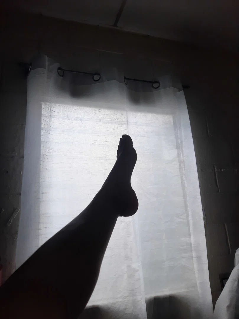 Petite with sock off profile banner