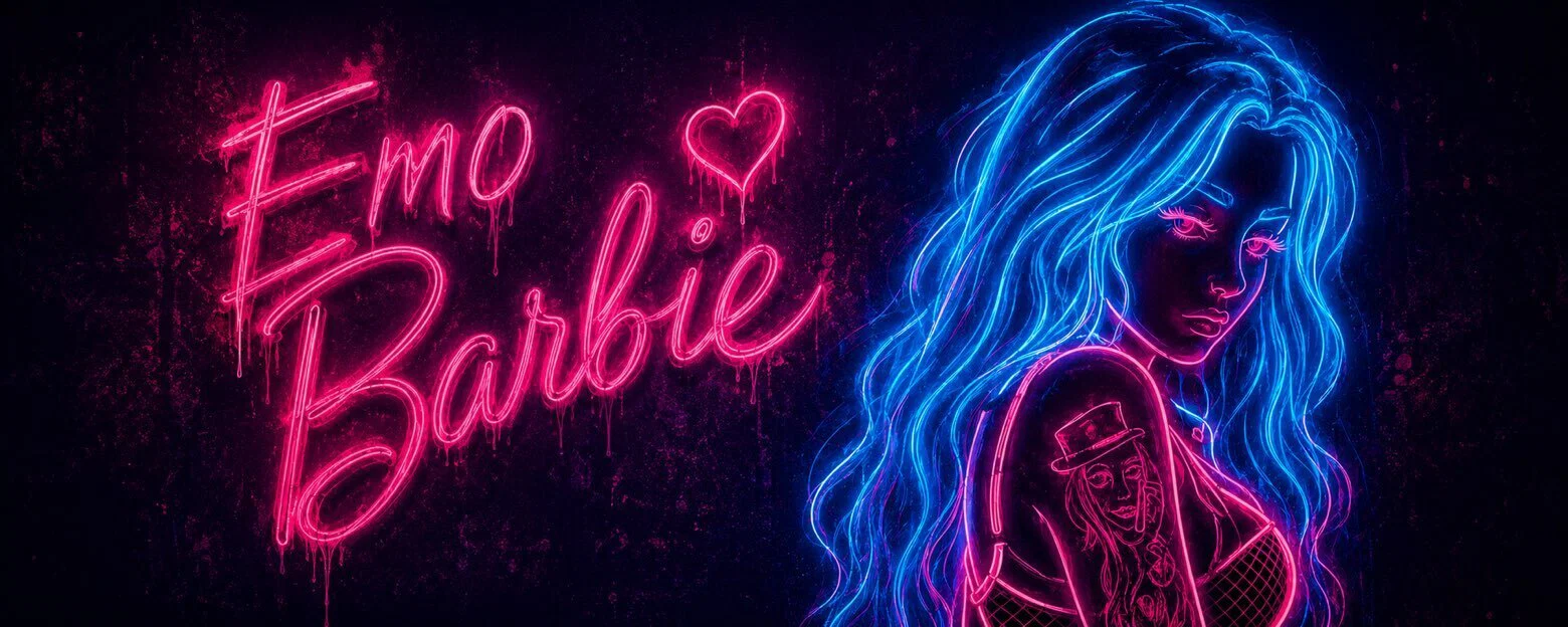 Emo Barbie profile banner