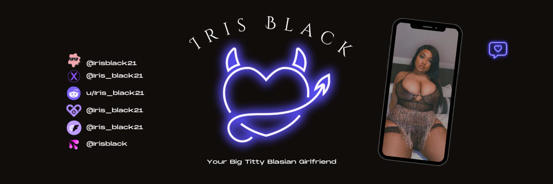 Iris black🖤 profile banner