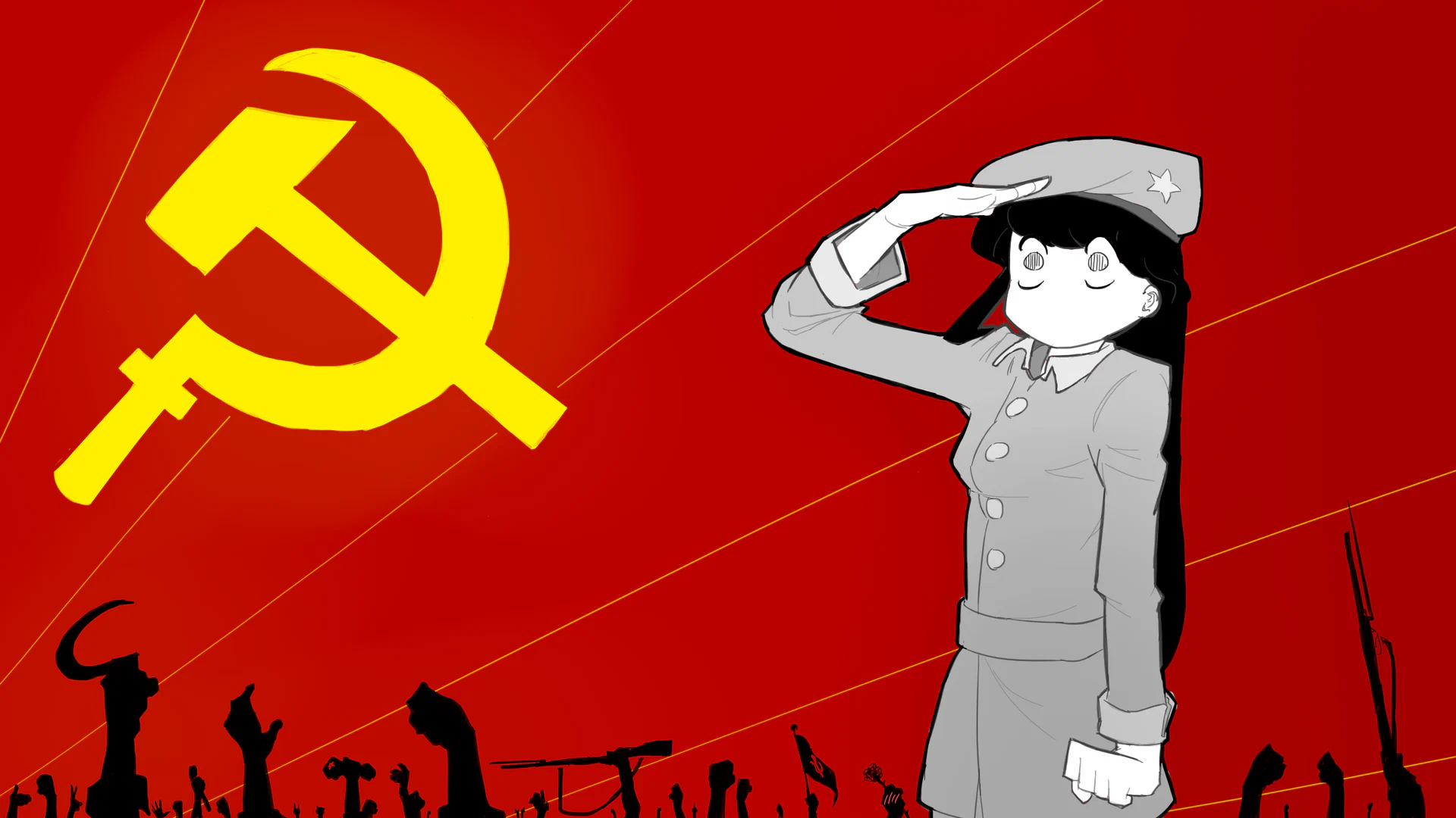 Plus-sized Enby Comrade profile banner