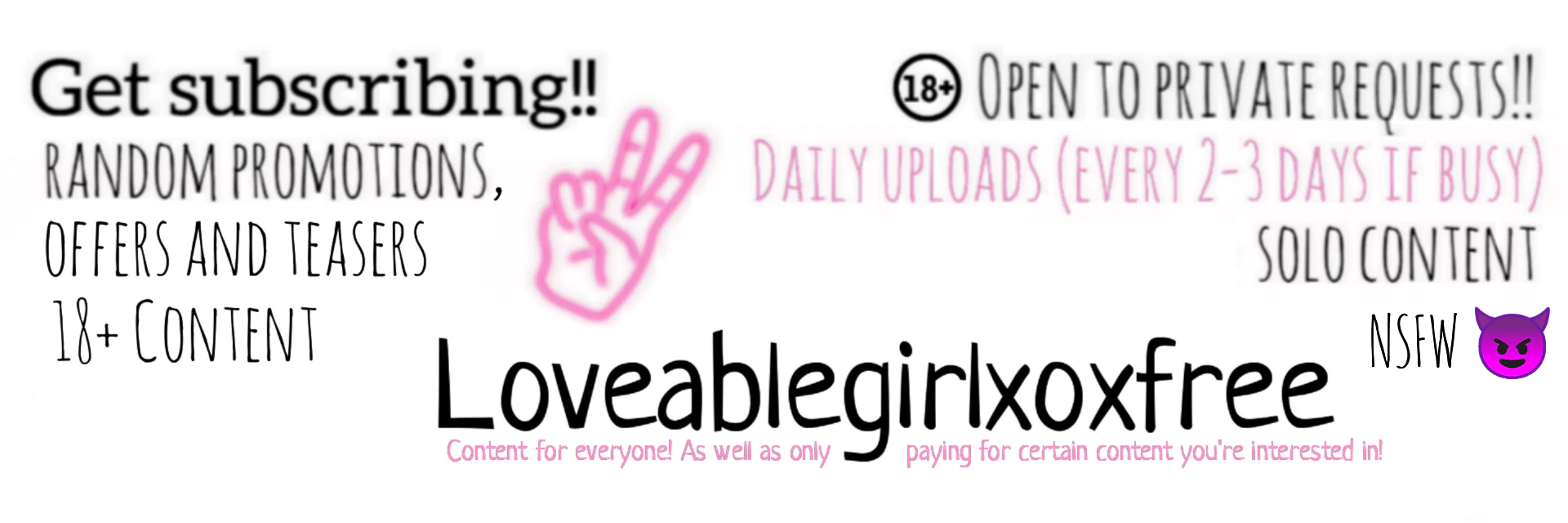 Loveablegirlxoxfree profile banner