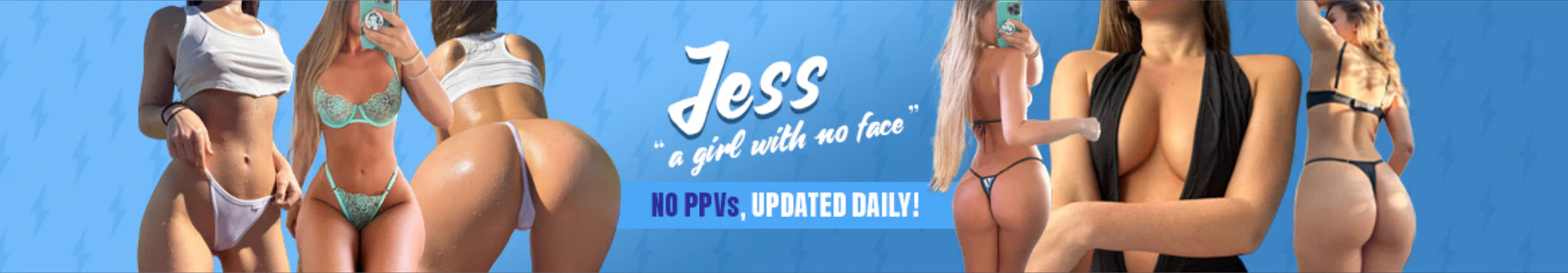 a girl with no face ⚡ profile banner