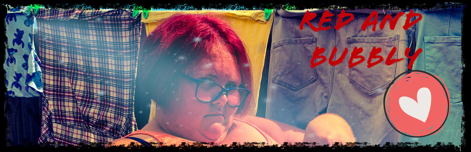 Red and Bubbly BBW profile banner