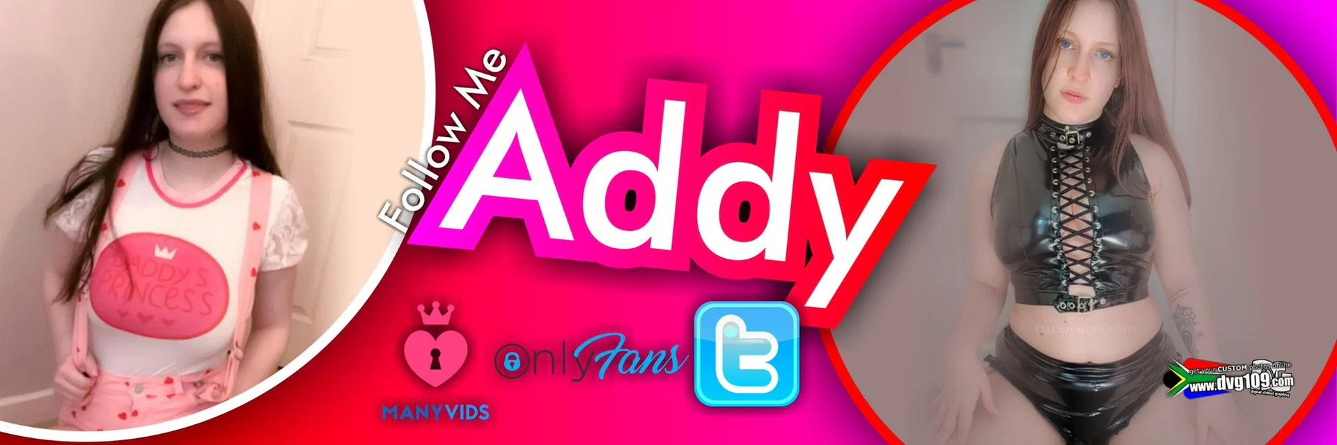 Addy ❤️ FREE 🥰 DADDYSGIRLADDYVIP $7.99 profile banner