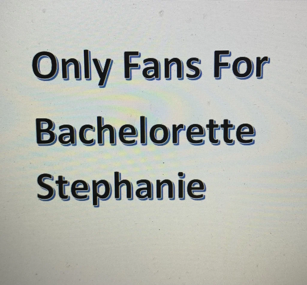 Bachelorette Stephanie